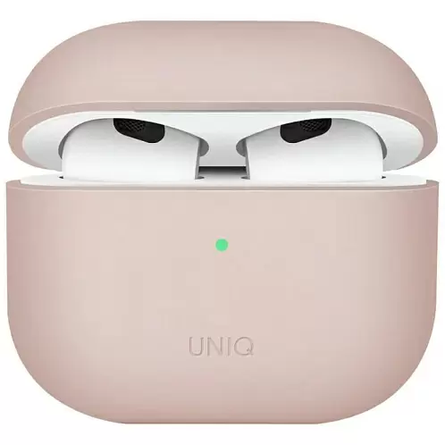 Чехол Uniq LINO Liquid для Airpods 3, силикон, розовый