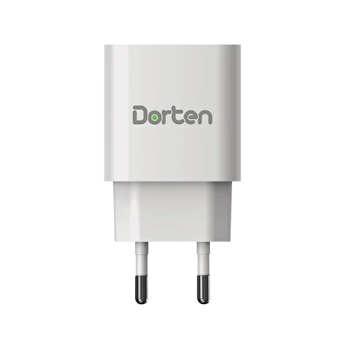 Сетевое зарядное устройство Dorten 2-Port USB Smart ID 12W Wall QC 2.4A, белый