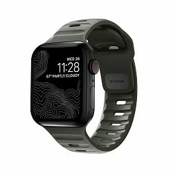 Ремешок Nomad Sport Strap для Apple Watch 49/45/44/42 мм, силикон, темно-зеленый M/L