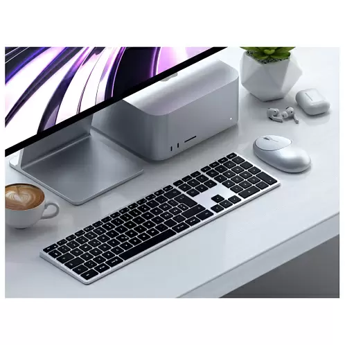 Беспроводная клавиатура Satechi Slim X3 Bluetooth Keyboard-RU, русская раскладка, серебристый