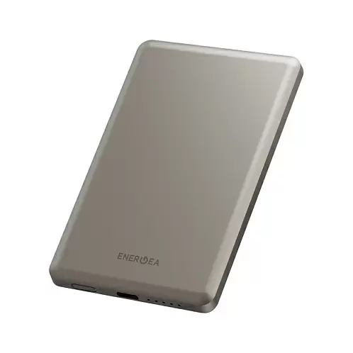 Внешний аккумулятор EnergEA AluPac Air 5K MagSafe 5000 мАч 15W, Ultra Light Aluminium, титановый