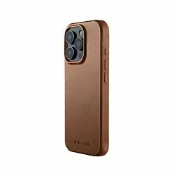 Чехол Mujjo Leather Case для iPhone 16 Pro, MagSafe, коричневый