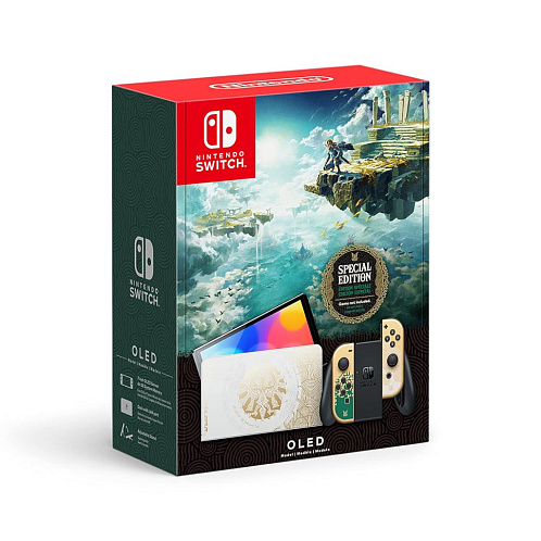 Портативная игровая консоль Nintendo Switch Oled, 64 Гб, Zelda | золотистый