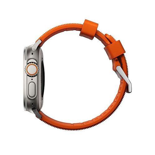 Ремешок Nomad Rugged Strap для Apple Watch 49/45/44/42 мм, силикон, оранжевый